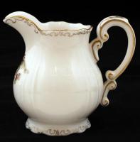 Zsolnay virágmintás, porcelán mikkás csésze és csészealj 7 személyre, hibátlan, jelzett