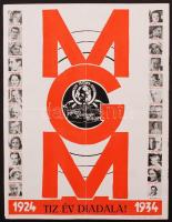 1935 Metro-Goldwyn Mayer plakát, rajzfilmfigurákkal 28x42 cm