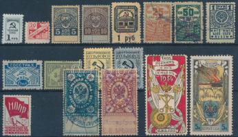 17 db orosz tagdíj- és segélybélyeg