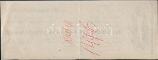 Budapest 1916. 19K díjkötelezvény "Első Magyar Általános Biztosító Társaság" felülbélyegze...