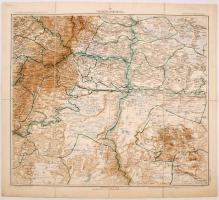 cca 1871-1961 Vegyes térkép tétel: Tátra dombornyomott műanyag térkép, 1:200,000, 17x29cm + orosz ka...