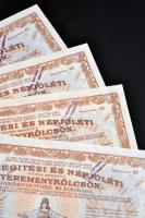 Budapest 1917. "Hadsegítési és Népjóléti nyereménykölcsön" nyereménykötvény 40K-ról, szára...