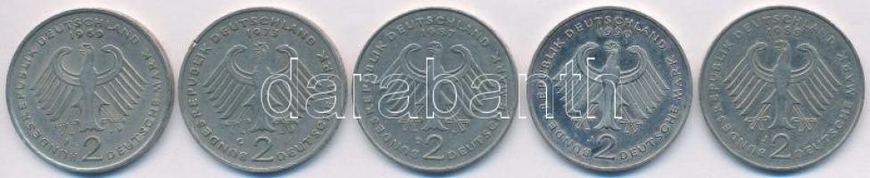 NSZK 1969J 2M + 1973G 2M + 1987D 2M + 1988J 2M + 1990J 2M T:2 FRG 1969J 2 Mark + 1973G 2 Mark + 1987D 2 Mark + 1988J 2 Mark + 1990J 2 Mark C:XF