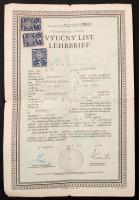 1938 Felszabadítási okirat ungvári segéd részére