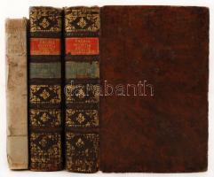 Notitia Rereum Hungaricarum I.-II.-III. Conscripta a Francisco Carolo Palma, nunc Caesareo Regio Aulico Capellano. SS. Theolog. in Academia Viennensei Baccaleureo pronotarfio apostolico, editio altera, ab auctore recognita ez aucta. Pars tertia. Tyrnaviae, 1775. A 2 és a 3. kötet bordázott gerincű egészbőr kötés, színezett lapszélekkel egységes két kötet, az 1. kötet papír kötésben