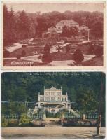 2 db RÉGI erdélyi városképes lap: Püspökfürdő, Herkulesfürdő / 2 old Transylvanian postcards