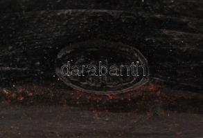 Bivaly, műgyanta?, jelzett, m:9 cm, h:12 cm