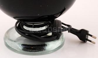 Art deco asztali lámpa, üveg test fém búra, "Berlin 1936" felirattal, jó állapotban, m:42 ...