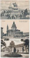 105 db főként RÉGI Budapest városképes lap, benne néhány fekete-fehér képeslap, vegyes minőségű / 105 mainly old Hungarian postcards, Budapest, including some black and white postcards mixed quality