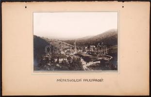cca 1910 Erdély, Ménesvölgy falepároló üzem. Nagyméretű fotó kartonon. Képméret: 28x20 cm