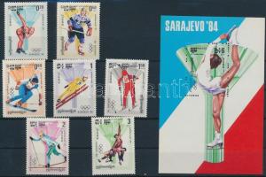 1984 Szarajevói téli olimpia sor 538-544 + blokk 135