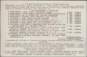 1936. "Nyomorék Gyermekek Országos Otthona" sorsjegy reklám és tervezet T:I-