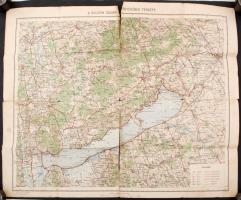 cca 1910 2 db régi térkép: Románia, Balaton.