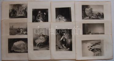 9 db acélmetszet 20x25cm