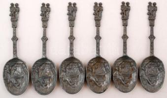 6 db jelenetes ón kanál, h: 17,5 cm