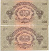 1944. 100P "A Vöröshadsereg Parancsnoksága" (4x) sorszámkövetők T:III szép papír