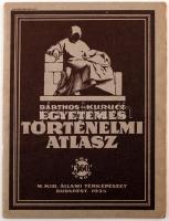 1935 Barthos-Kurucz: Egyetemes történelmi atlasz, kiadja a M. kir. állami térképészet, 40p