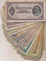 100db vegyes pengő, adópengő bankjegy T:vegyes