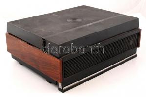 Majak 205 szovjet magnetofon + sok mágnesszalaggal, 35×31 cm