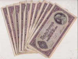 100db vegyes pengő bankjegy T:vegyes