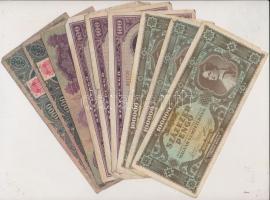 100db vegyes pengő bankjegy T:vegyes