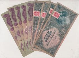100db vegyes pengő bankjegy T:vegyes