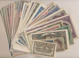 100db vegyes korona, pengő, adópengő bankjegy T:vegyes