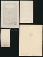 4 db ex libris: Gáborjáni Szabó Kálmán (1897-1955), Gy. Szabó Béla (1905-1985), Nemes Török János (1...