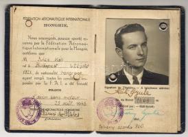 1943 Fényképes vitorlázó-repülő igazolvány / Segelflug-Ausweis mit Foto