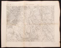 cca 1910 Bicske és Martonvásár(Zone 16 Kol.XIX.) katonai térképe, kiadja a K.u.k. Militärgeographisches Institut, hajtott, 60x48 cm