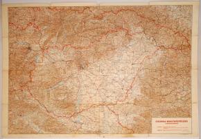 1939 Csonka-Magyarország áttekintőtérképe, kiadja a M. Kir. Térképészeti Intézet, szakadt, 71x100 cm