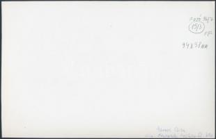 cca 1995 Harmos Csilla: Átutazók, feliratozott vintage fotóművészeti alkotás, 17x26 cm