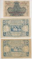 Szerb-Horvát-Szlovén Királyság 1919. 1/2D "2K" felülbélyegzéssel + 1921. 1/4D (2x) T:I-,II...