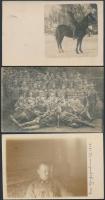 cca 1912-1918 Katonai privát fotólapok, 7 db megírt postázott fénykép, 14x9 cm /
cca 1912-1918 7 mi...