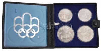 Kanada 1973. 5$ Ag (2x) "'Kingston' vitorlás", "Észak-Amerika térkép" + 10$ Ag (2x) "Montreal látképe", "Térkép", "Montreali olimpia" sorozat eredeti dísztokban T:1 Canada 1973. 5 Dollars Ag (2x) "Sailboat 'Kingston'", "North American map" + 10 Dollars Ag (2x) "Montreal skyline", "World map", "Montreal Oympic Games" serie in original case C:UNC