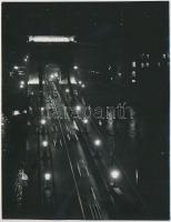 1963 Esti fények Budapesten, 5 db feliratozott sajtófotó, 7x10 cm és 9x12 cm