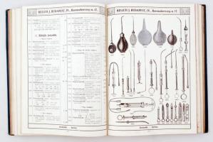 cca 1900 Bp., V. Keleti János: Orvosi műszer  és bútorgyáros vastag képes reklám kiadványa számos fo...
