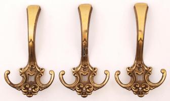 3 db dekoratív réz fogas, m: 20 cm