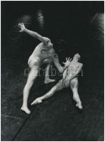 cca 1975 Beke József: Balett, feliratozott vintage fotóművészeti alkotás, 24x18 cm