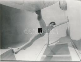 cca 1975 Alkalmi pillanatok, 4 db finoman erotikus fénykép, 24x18 cm és 14x9 cm közötti méretekben / cca 1975 4 erotic photos, 14x9-24x18 cm