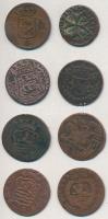 8db-os vegyes külföldi rézpénz tétel, közte Hollandia / Holland tartomány 1739. 1d Cu + Nyugat-Frízf...