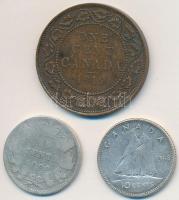 Kanada 1900-1968. 10c Ag (2x) "Viktória" + "II. Erzsébet" + 1919. 1c Br "V....