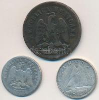 Vegyes: Mexikó 1882. 10c Ag + 1889. 1c Cu + Kanada 1968. 10c Ag "II. Erzsébet" T:2-,3
Mix...