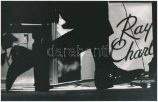 cca 1965 Csordás Gábor: Ray Charles show, 2 db fotó, hátoldalon feliratozva, 24x11 cm és 16x24 cm