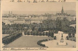 Vienna, Wien I. Heldenplatz, Parlament, Rathaus / Heroes' Square, Parliament, town hall (EK)