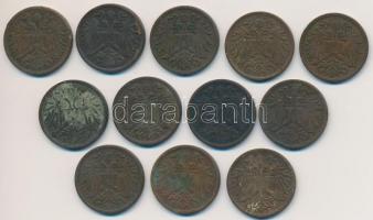 Ausztria 1894-1914. 2h Br (12xklf) T:2,2-
Austria 1894-1914. 2 Heller Br (12xdiff) C:XF,VF