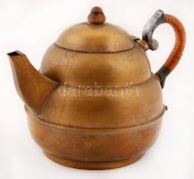 Elektromos réz teáskanna, jó állapotban, m: 17 cm
