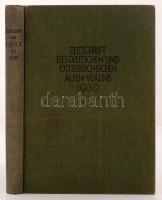 Zeitschrift des Deutschen und Österreichisen Alpenverein. 1930. Innsbruck, 1930. Verlag des D. und Ö. Alpenvereins. Nagyon sok képpel.  egészvászon kötésben, szép állapotban / With many illustrations, in full linen binding, in nice condition.