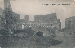 Khyriv, Chyrów; Ruiny zamku Herburtów / castle ruins (EK)