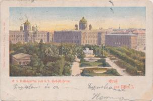 1899 Vienna, Wien I. K.k. Volksgarten und k.k. Hof-Museum (EK)
